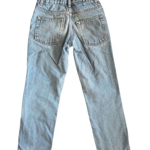 Cat & Jack boys size 8 light blue jean denim distressed straight regular adjusta - Picture 2 of 5
